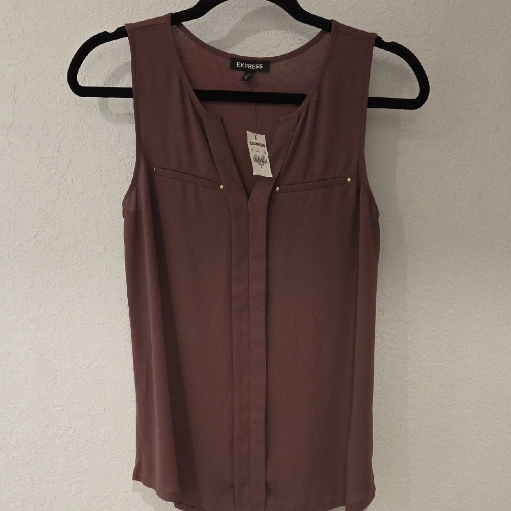 Express Women's Sleeveless Blouse - Dusty Rose